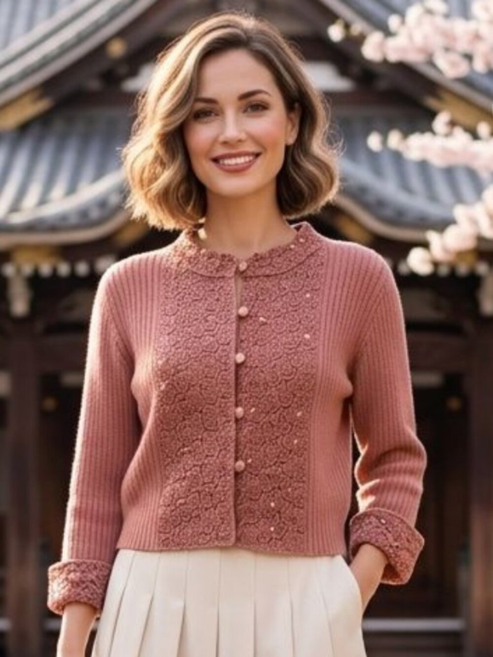 vtg y2k moth Anthropologie beaded jeweled cardigan sweater new